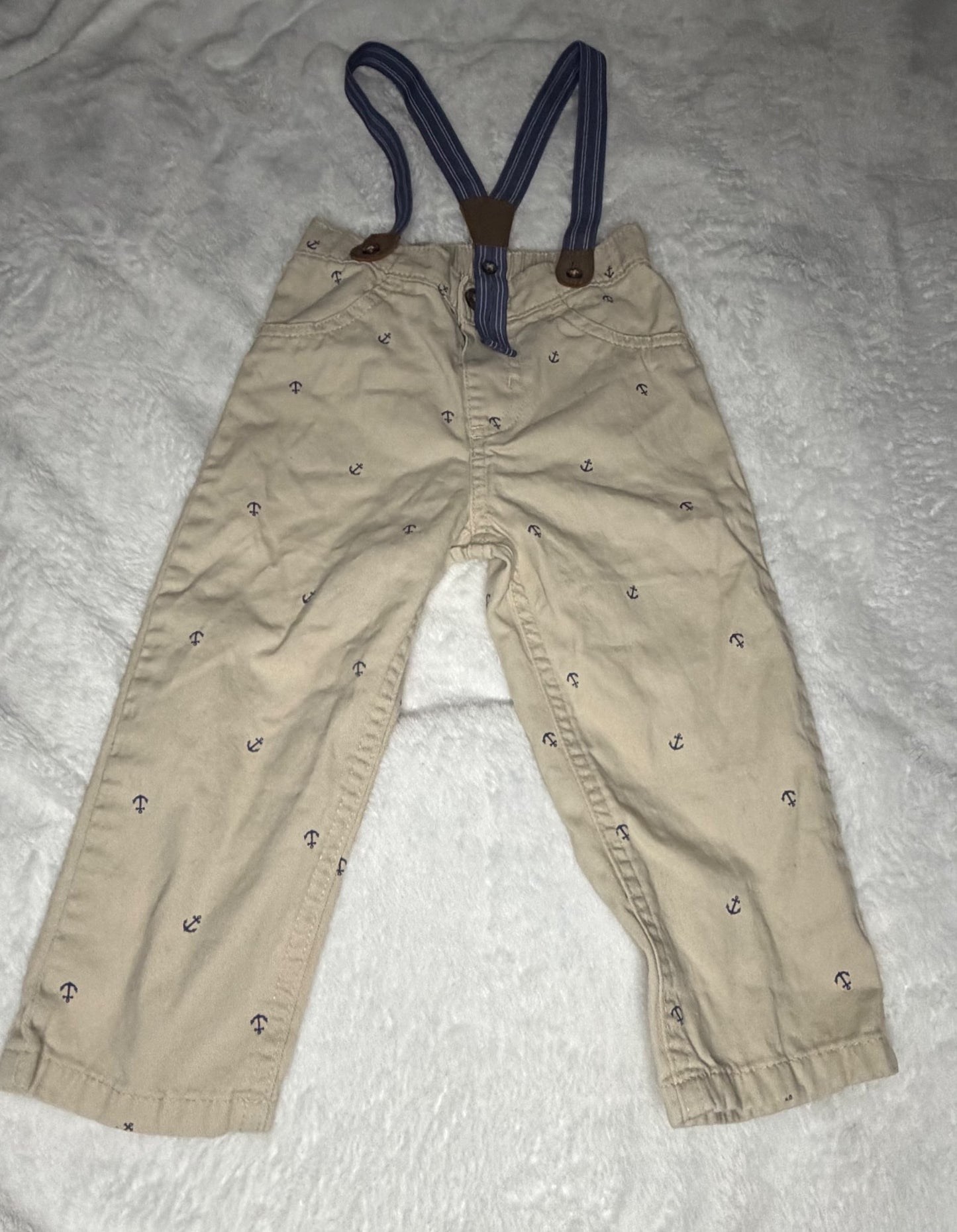 Carters Anchor Pants with Suspenders 24m, Kids 24 Month (18-24M)