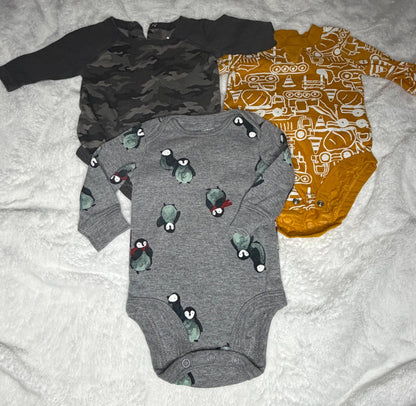 3pc 3m Onesie Bundle , Kids 3 Month (0-3M)