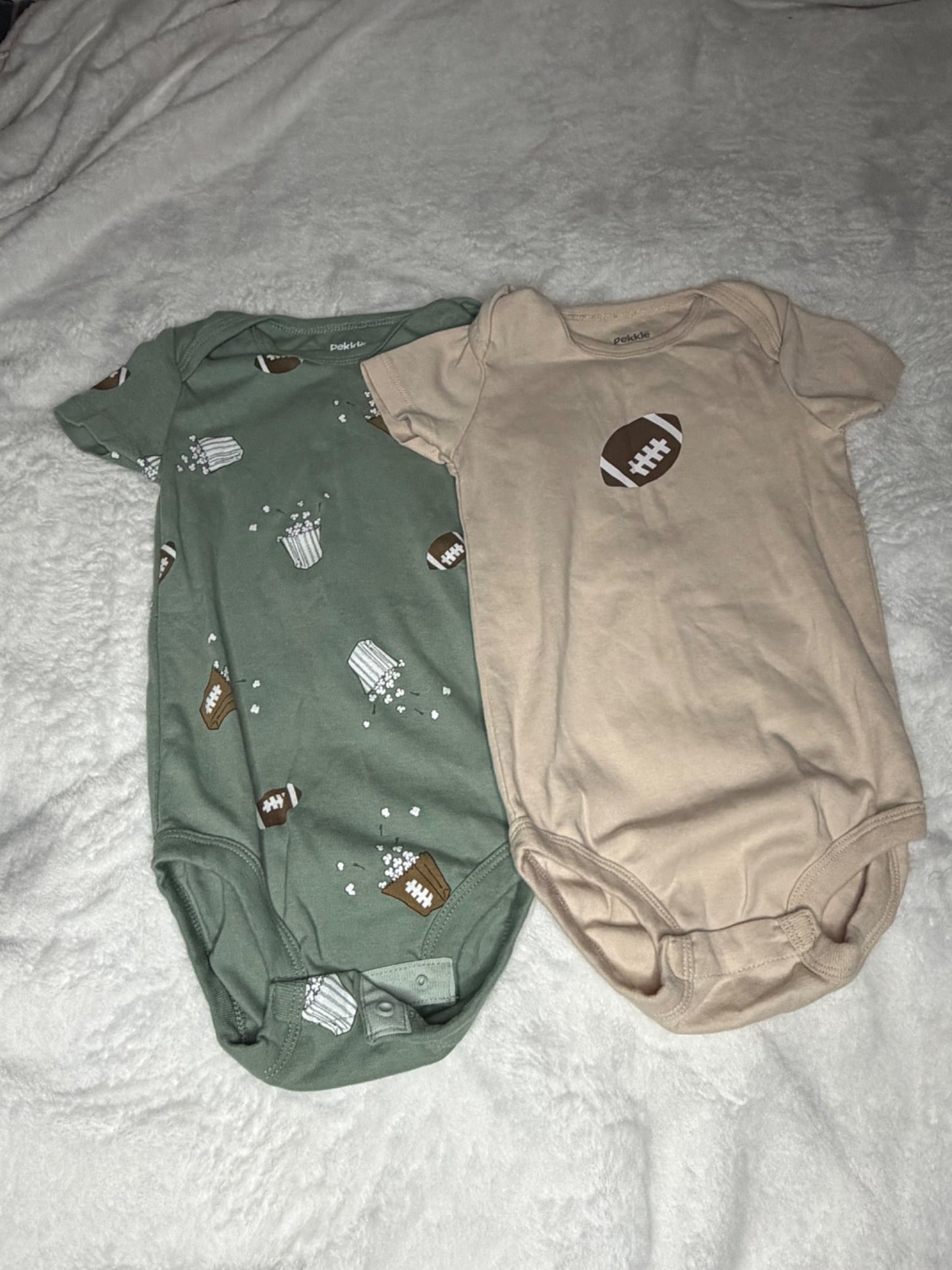 2pc Pekkle 24m Football Onesies , Kids 24 Month (18-24M)