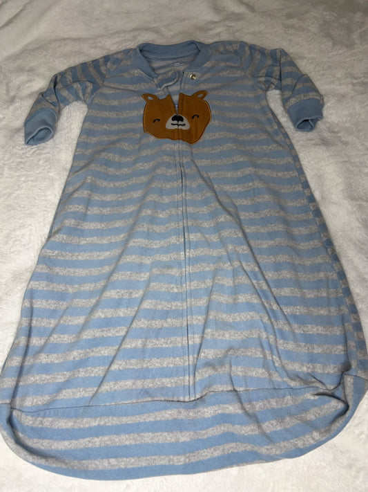 Carters Bear Fleece Sleep Sack 6m, 0-6 Months (Small)