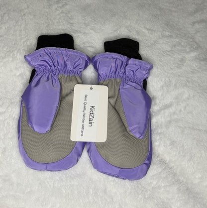 Kidzain Purple 3-5Y winter Gloves NWT