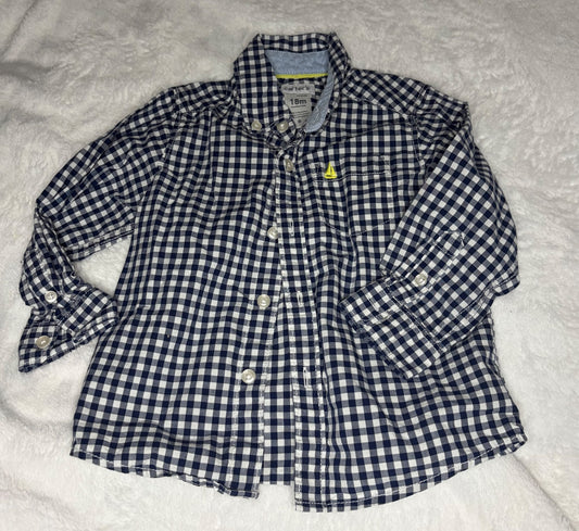 Long Sleeve Button-Up Dress Shirt 18m, Kids 18 Month (12-18M)
