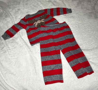 George 6-12 Fleece 2pc Pajama Set, Kids 12 Month (9-12M)