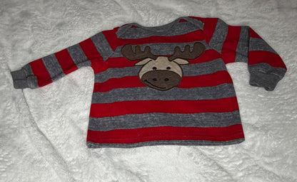 George 6-12 Fleece 2pc Pajama Set, Kids 12 Month (9-12M)