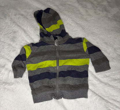 3pc 6m Zippered Hoodie Bundle , Kids 6 Month (3-6M)
