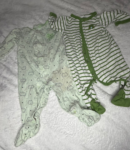 2pc Froggy sleepers 9m, Kids 9 Month (6-9M)