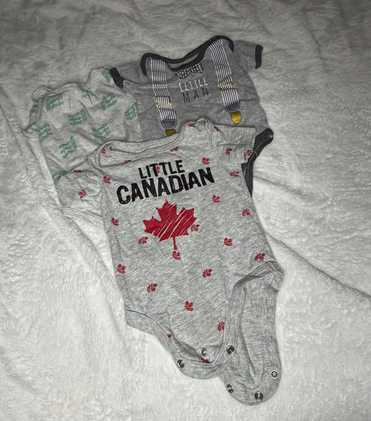 3pc “Little” set of Onesies 6m , Kids 6 Month (3-6M)