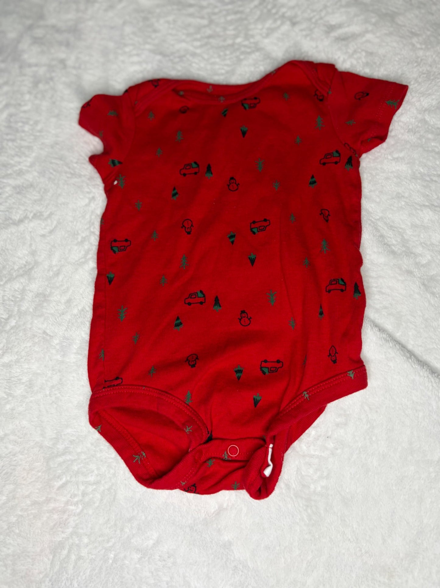 9m Carters Trees in Trucks Christmas Cardigan and Onesie , Kids 9 Month (6-9M)