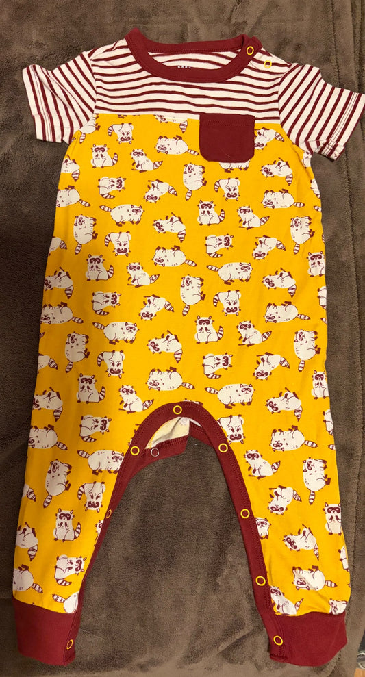 Cat & Jack 12m Racoon Romper , Kids 12 Month (9-12M)
