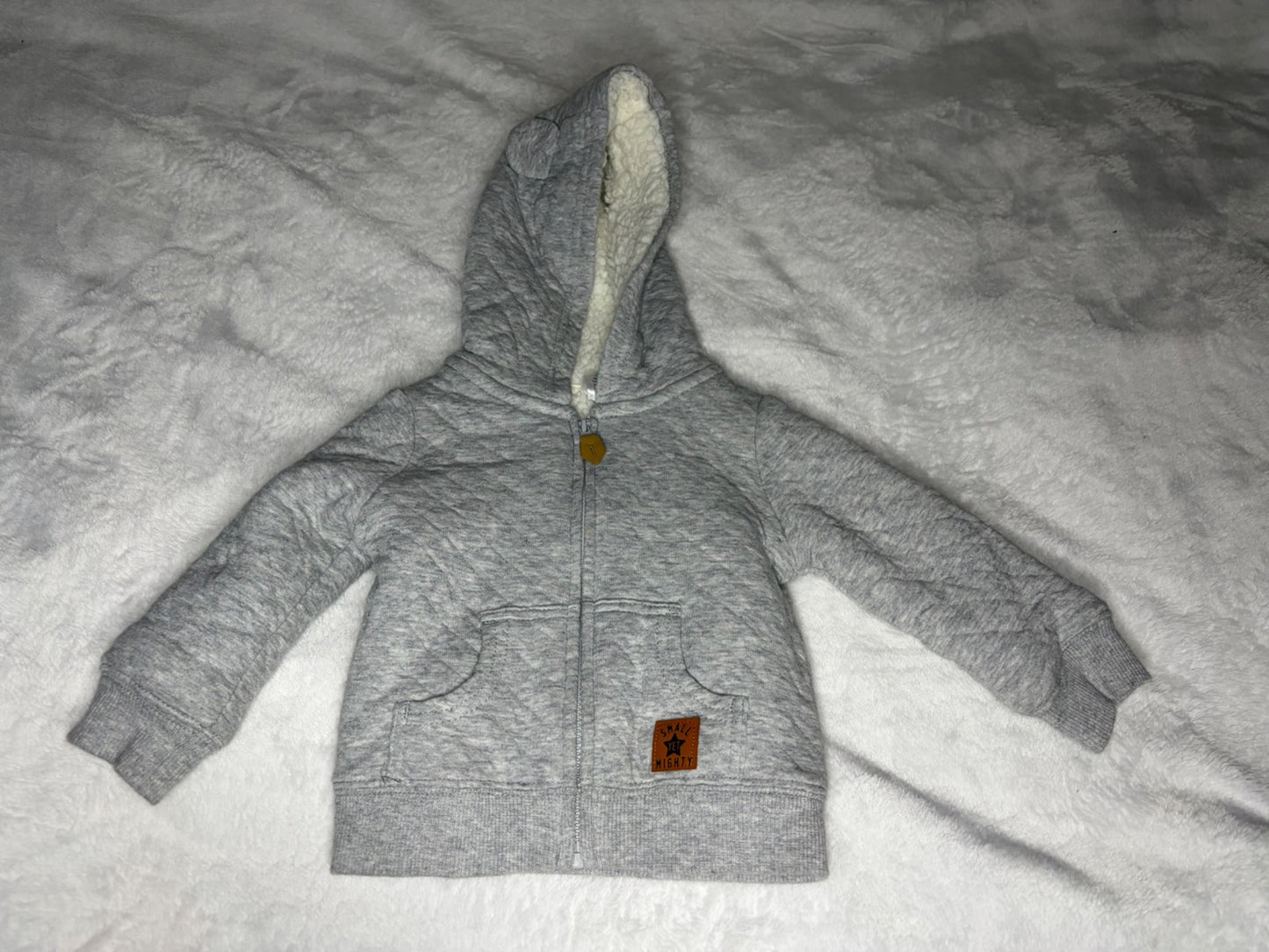 Carters Zip up Hoodie - Fuzzy and warm inside - 9m , Kids 9 Month (6-9M)