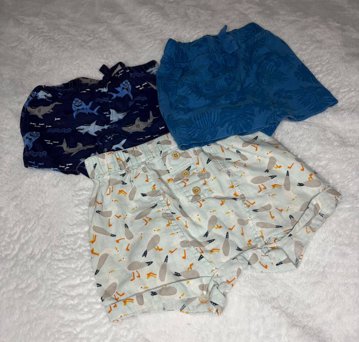 3pc Patterned Shorts Bundle  9m , Kids 9 Month (6-9M)