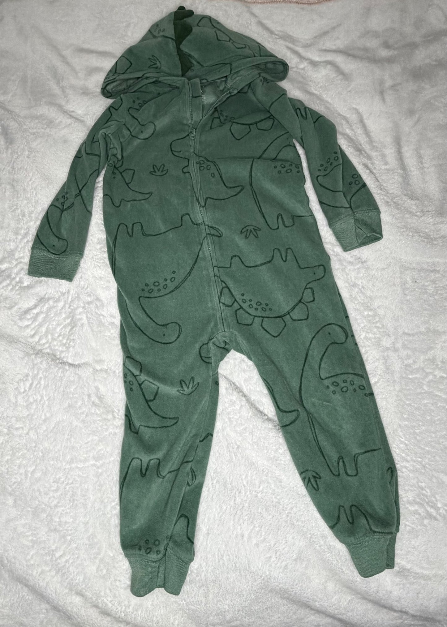 Carters 24m Fleece Dinosaur Romper, Kids 24 Month (18-24M)