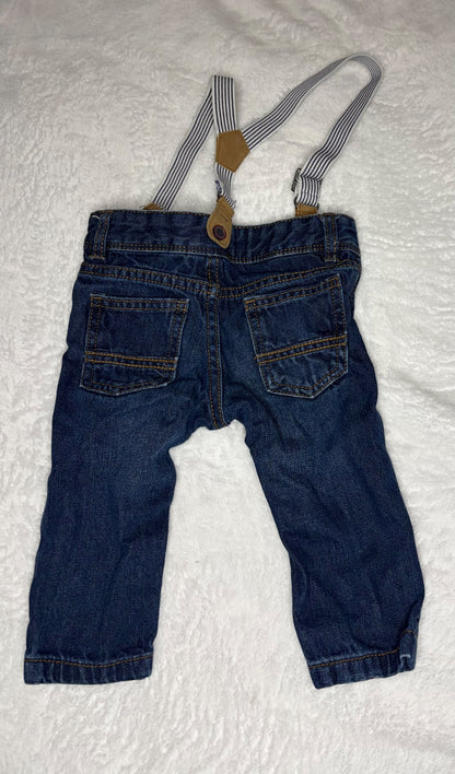 3pc Pants with Suspenders Bundle 9m, Kids 9 Month (6-9M)