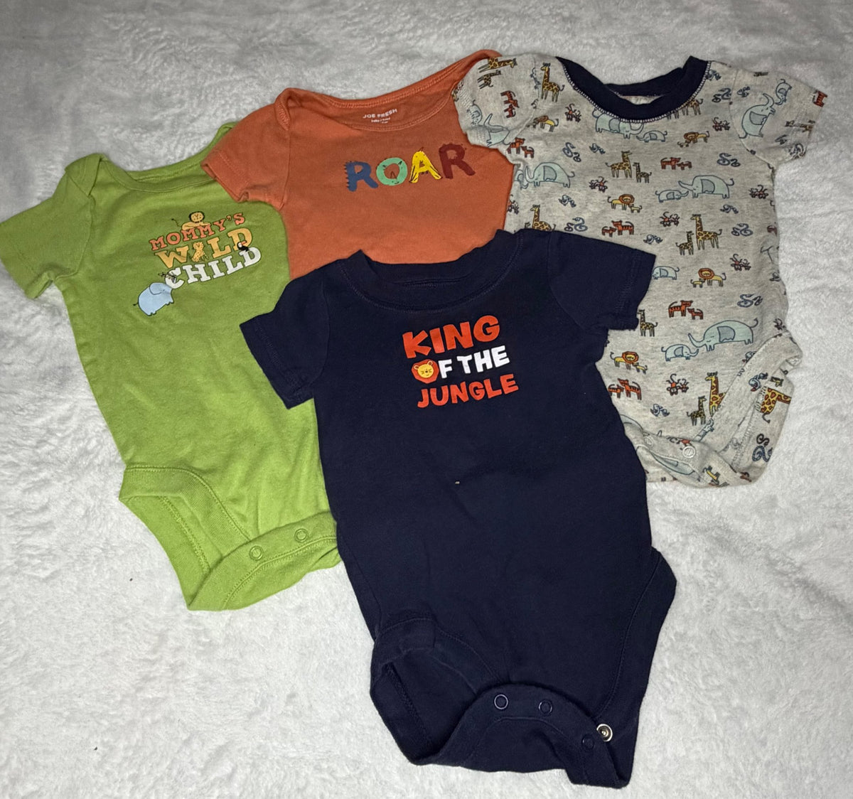 4 pc Jungle Onesie Bundle 9m, Kids 9 Month (6-9M)