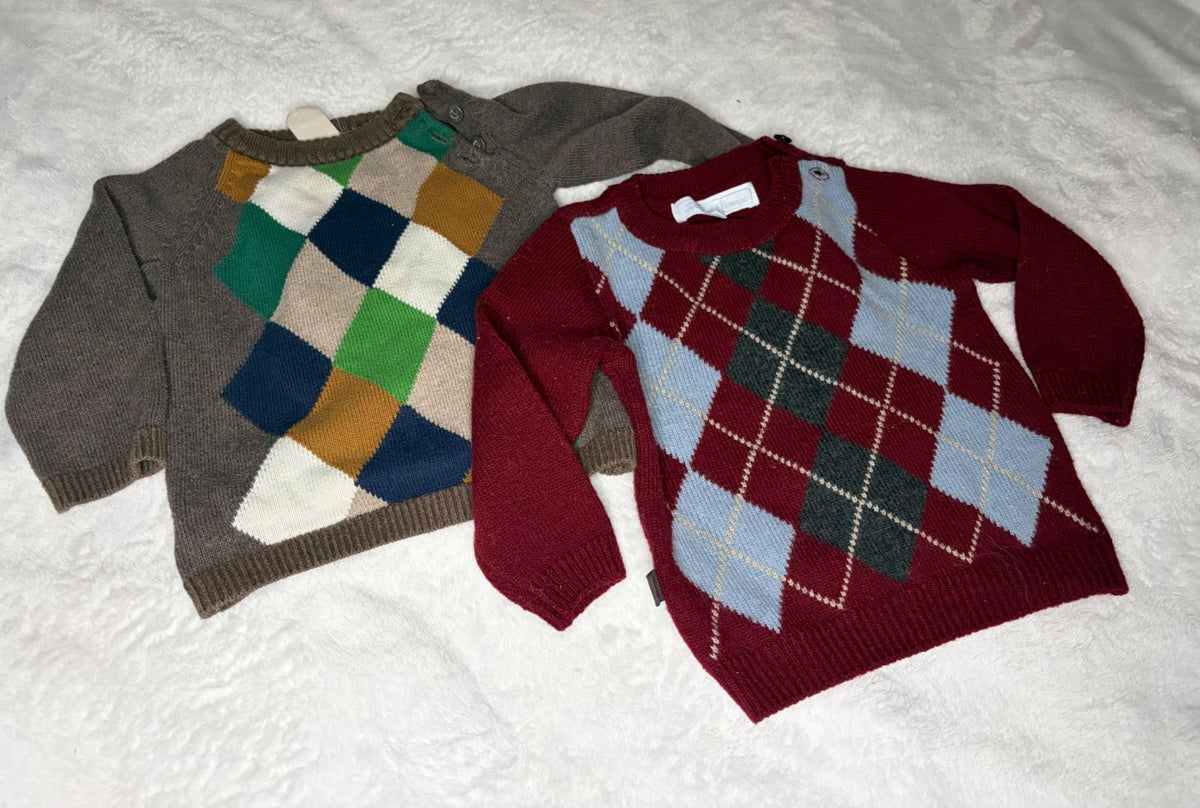 2pc Soft Pullover Sweater Bundle 9m, Kids 9 Month (6-9M)