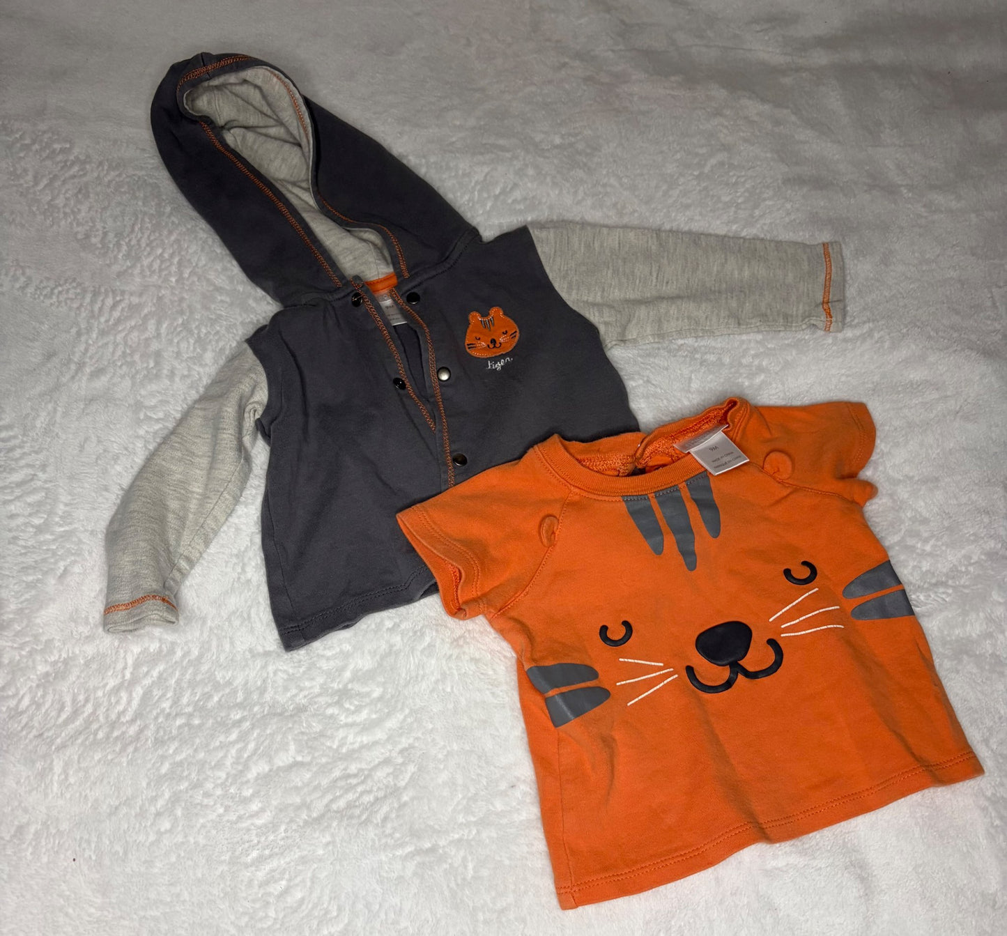 2pc Tiger 9m Absorba Set - Sweater and Shirt, Kids 9 Month (6-9M)