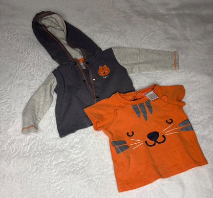 2pc Tiger 9m Absorba Set - Sweater and Shirt, Kids 9 Month (6-9M)