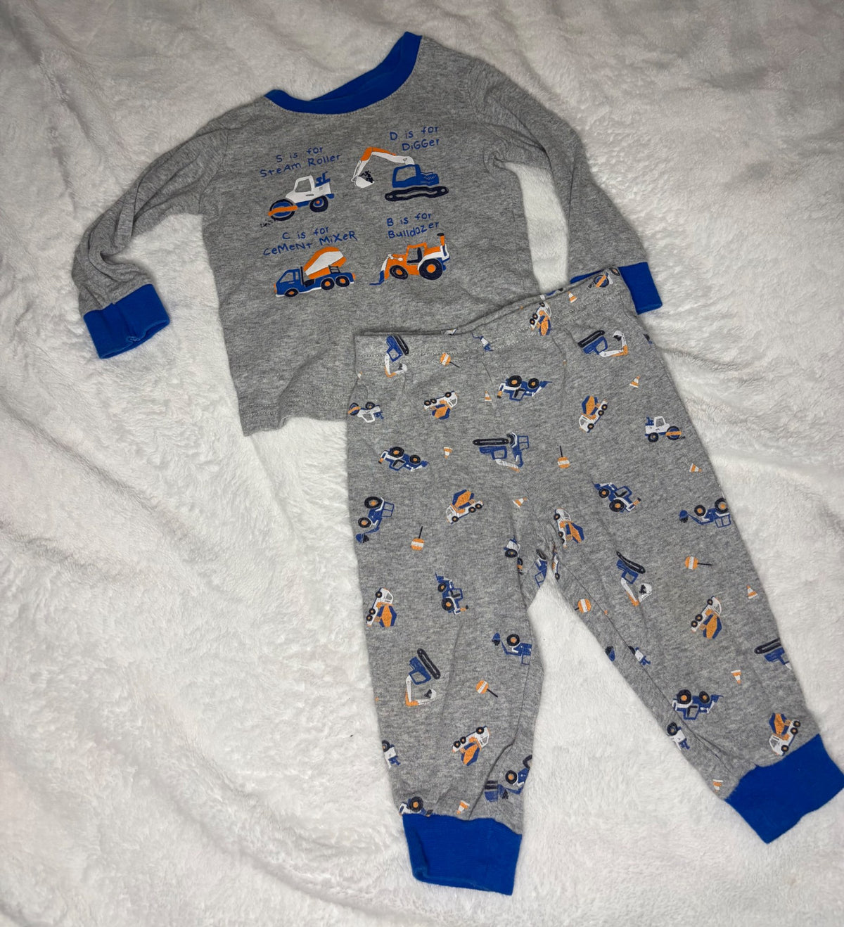 George 2pc Construction PJ set 6-12m, Kids 9 Month (6-9M)