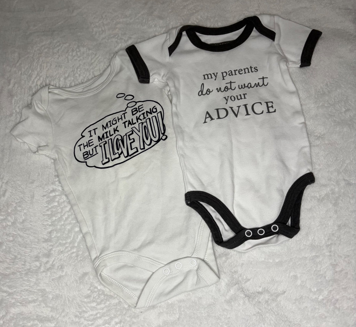 Funny Onesie Bundle 2pc 6-12m, Kids 9 Month (6-9M)