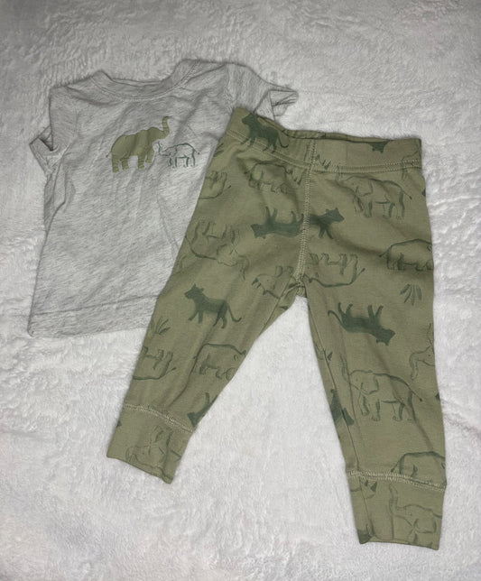 Carters 2pc 9m Elephant Outfit , Kids 9 Month (6-9M)