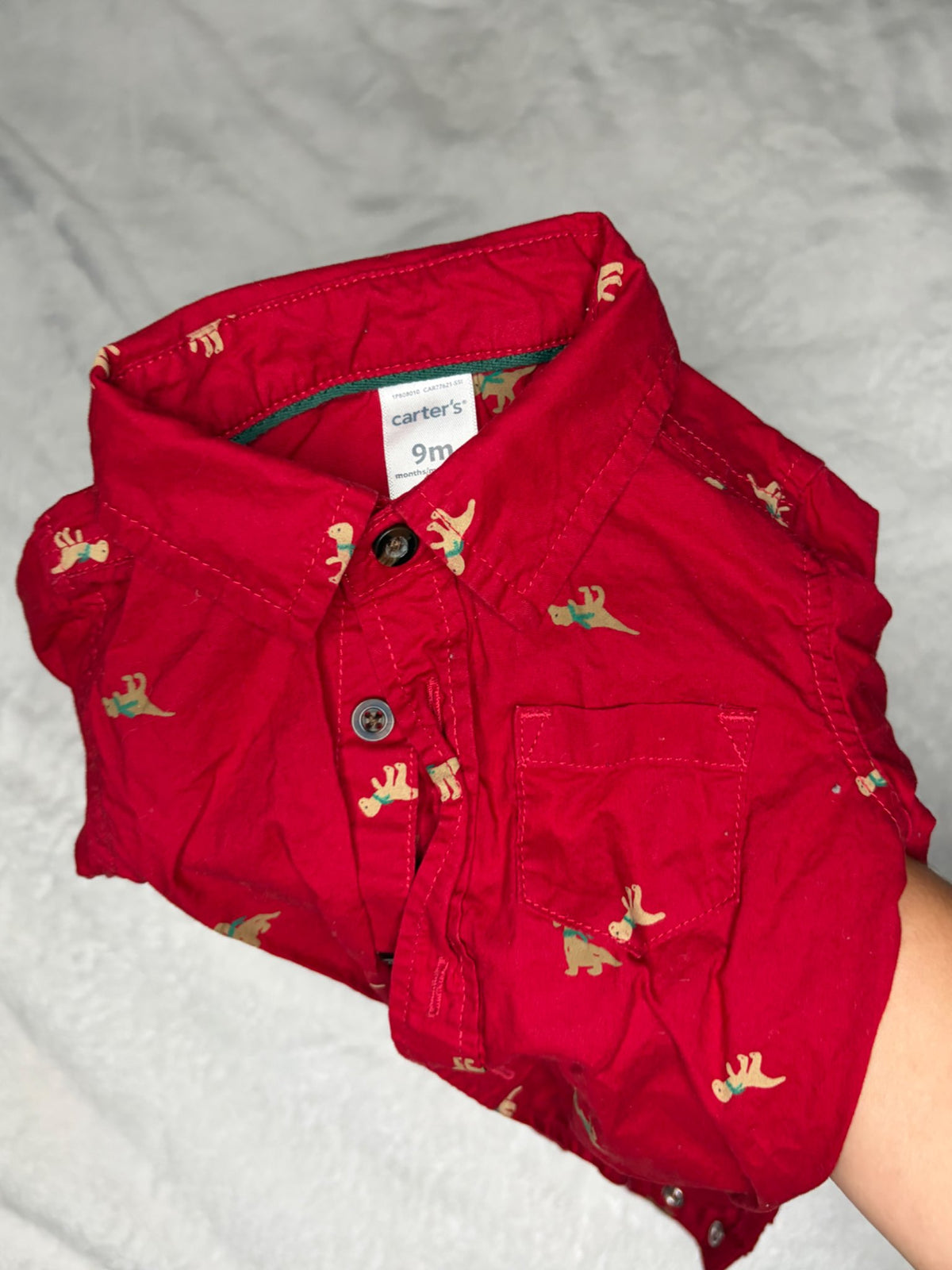 Carters 9m Puppy Dog Collared Onesie , Kids 9 Month (6-9M)