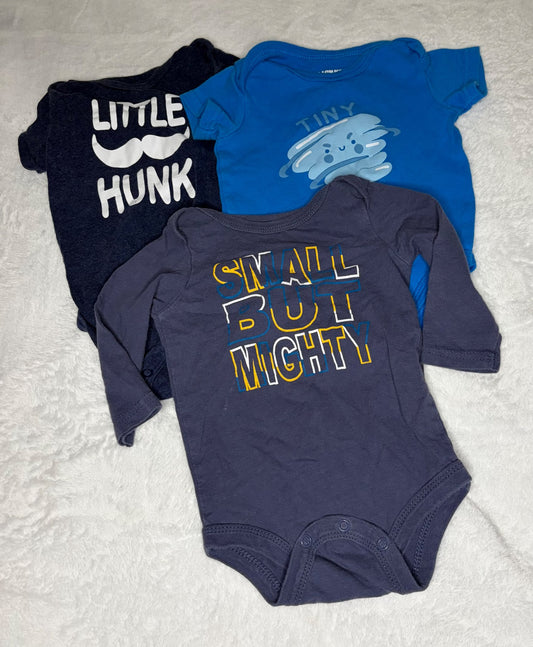 3pc “Small” Onesie Bundle  9m, Kids 9 Month (6-9M)
