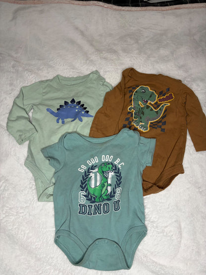 3pc Onesie Dinosaur Bundle 9m, Kids 9 Month (6-9M)
