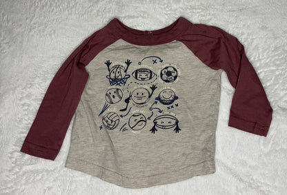 4pc George Long Sleeve Short Two-Tone Bundle 6-12m, Kids 9 Month (6-9M)