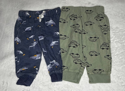 2pc carters patterned Joggers 9m, Kids 9 Month (6-9M)