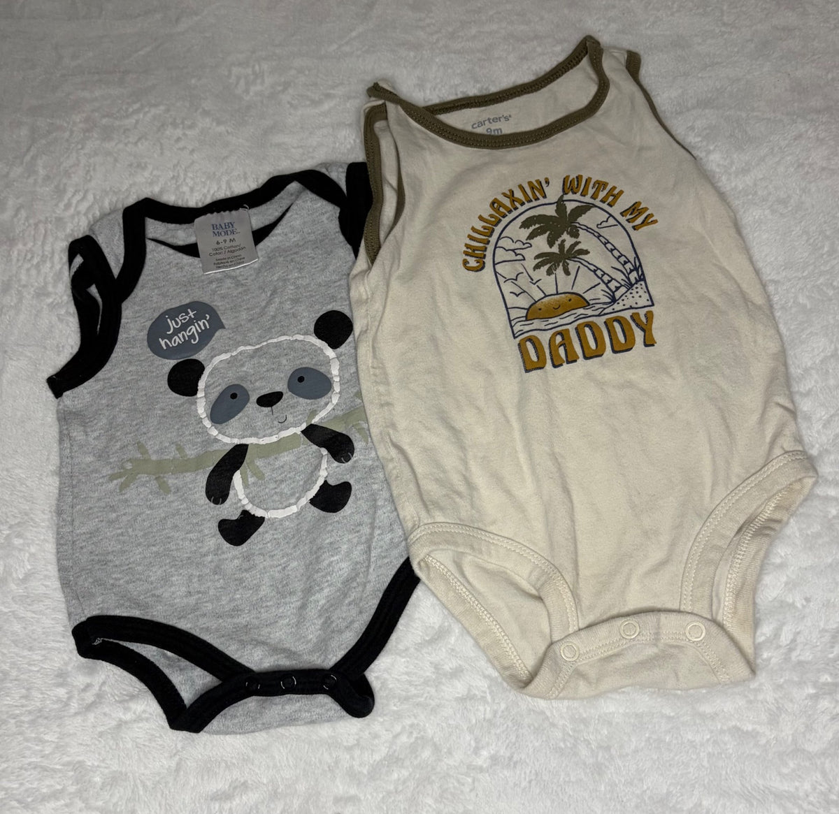9m 2pc Summer Sleeveless Onesie Bundle, Kids 9 Month (6-9M)