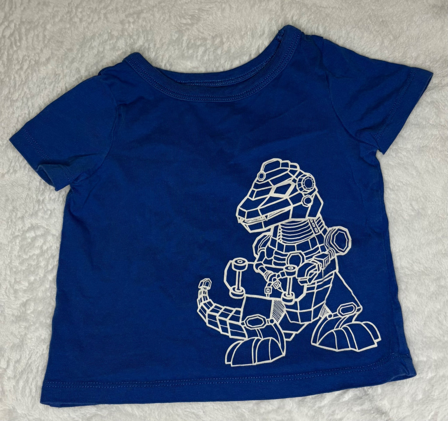 2pc Blue Dinosaur Shirt Bundle 9m , Kids 9 Month (6-9M)