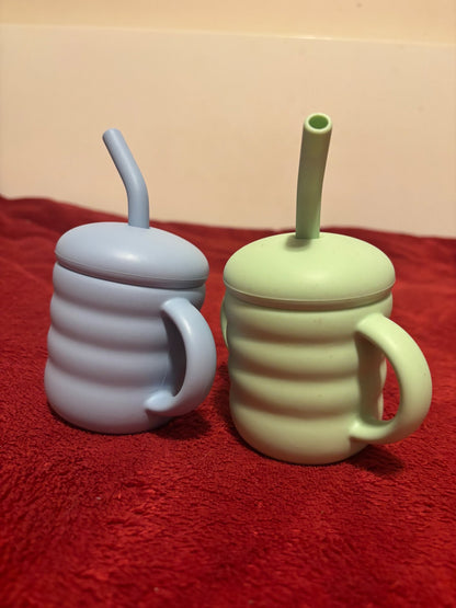 2x Silicone Sippy transition cups