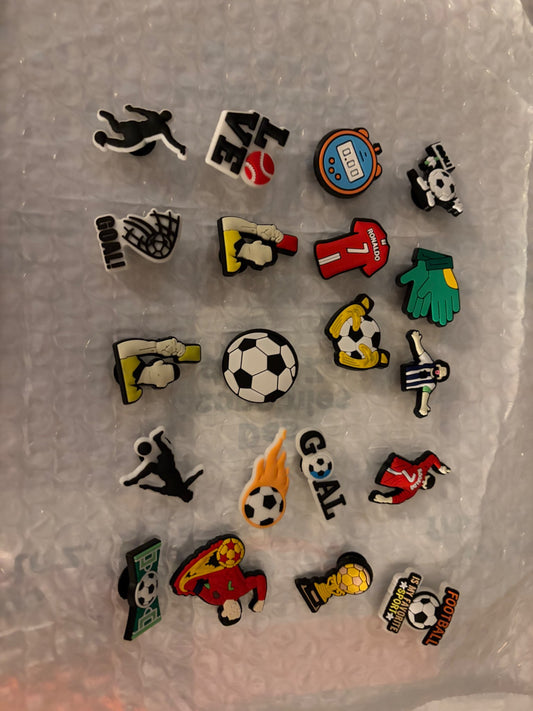 20x Soccer / Sport Croc Charms