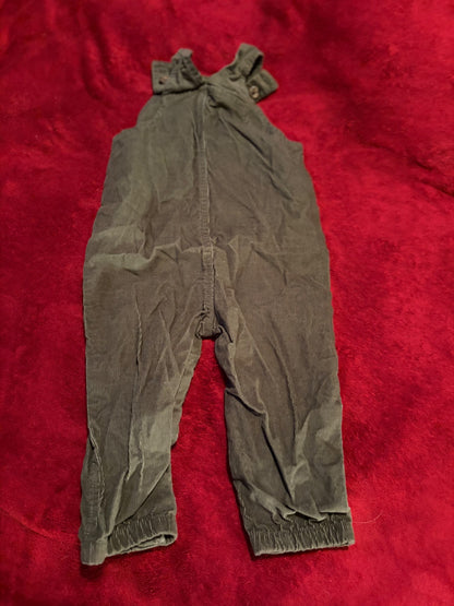 Green Cotton Overalls Pants 12m, Kids 12 Month (9-12M)