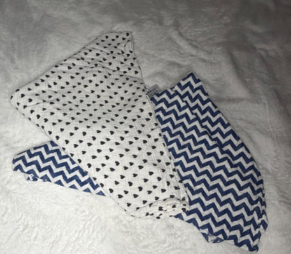 2pc Muslin Swaddle Blankets, 0-3 Months (Newborn)