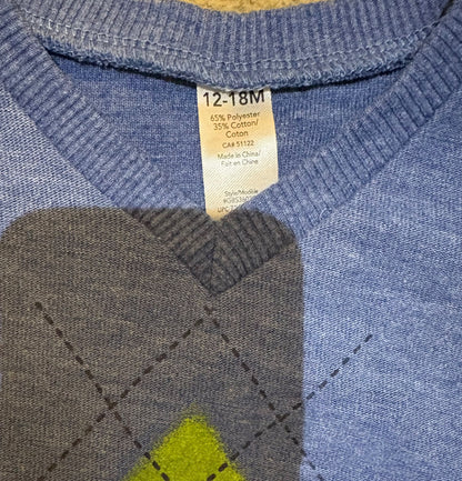 Button up shirt and sweater vest , Kids 18 Month (12-18M)