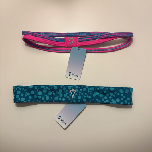 Ivivva headband bundle- pink/blue & teal- new with tags