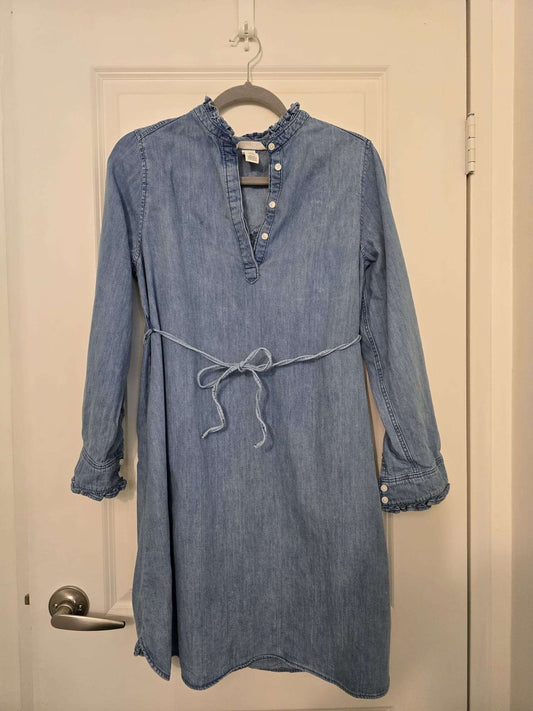 H&M belted denim maternity dress Size S, Maternity S (4-6)