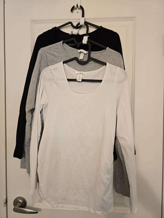 H&M 3-pack maternity long sleeve shirts Size S, Maternity S (4-6)