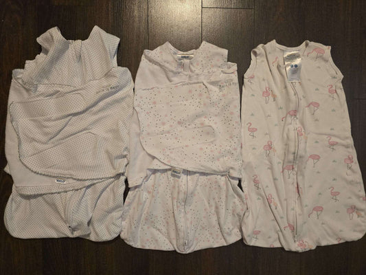3 HALO swaddles, 2 newborn and 1 up to 3 months, 0-3 Months (Newborn)