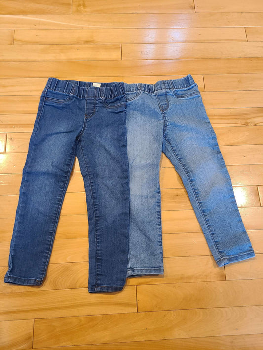 2 pairs Carter's Jeggings, Kids 4/4T