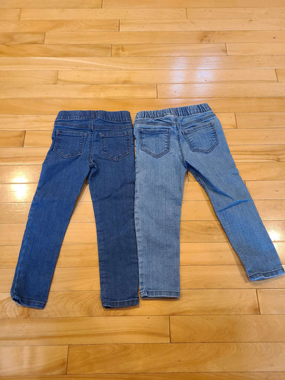 2 pairs Carter's Jeggings, Kids 4/4T