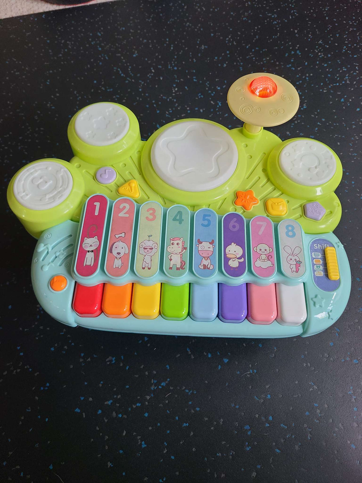 Piano, drum, xylophone set- MSRP $60