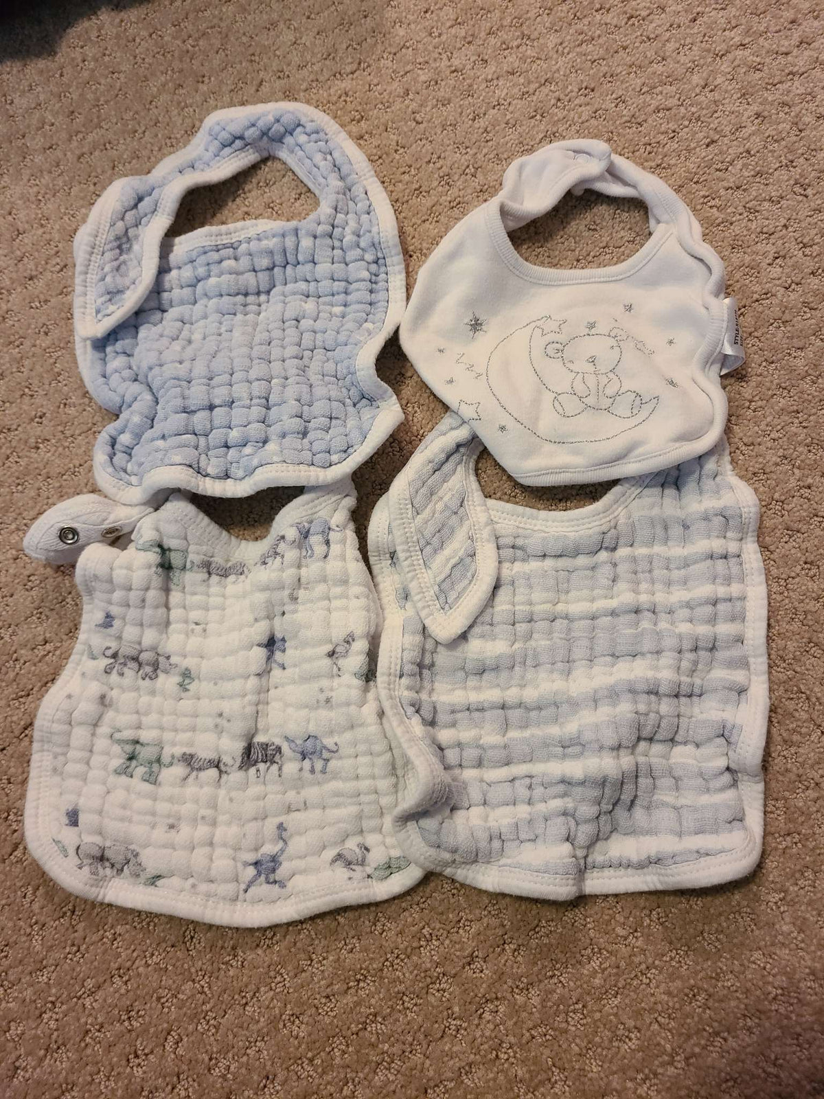 4 cotton bibs