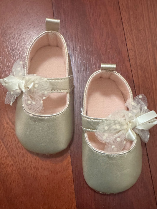Gold Party Shoes for Baby, Shoes 3.5 (Baby: 0-12 mth)
