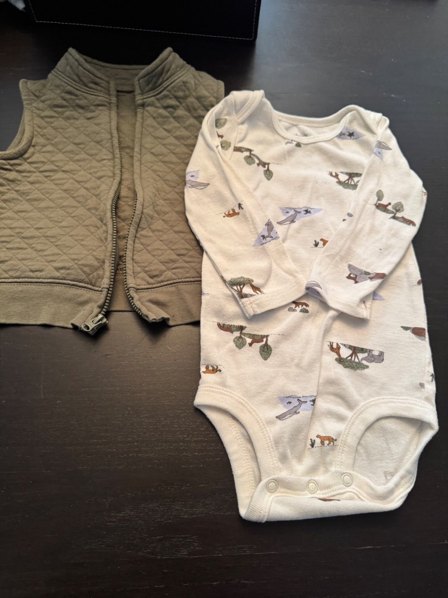 Three piece cotton outfit from Carter’s, Kids 9 Month (6-9M)