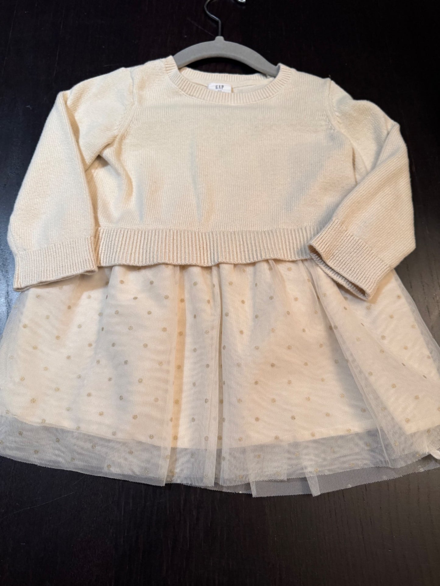 Baby Gap Dress : cotton sweater top/ tule bottom. , Kids 24 Month (18-24M)