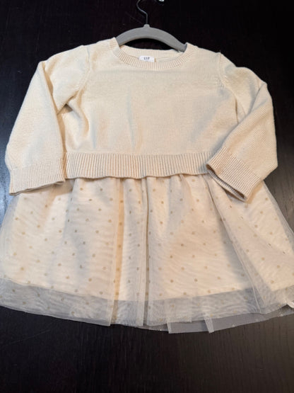 Baby Gap Dress : cotton sweater top/ tule bottom. , Kids 24 Month (18-24M)