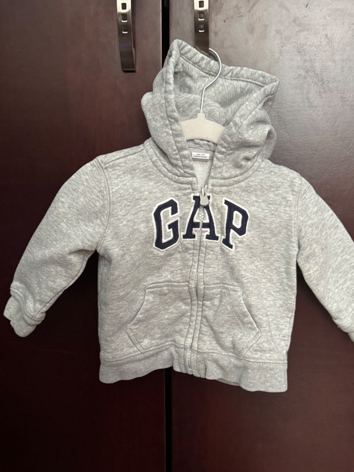 Baby Gap grey zip hoodie, Kids 9 Month (6-9M)
