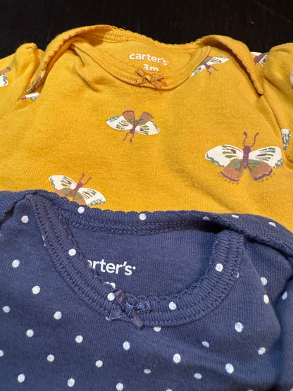 Bundle: 5 Carter’s short sleeve cotton onesies, Kids 3 Month (0-3M)